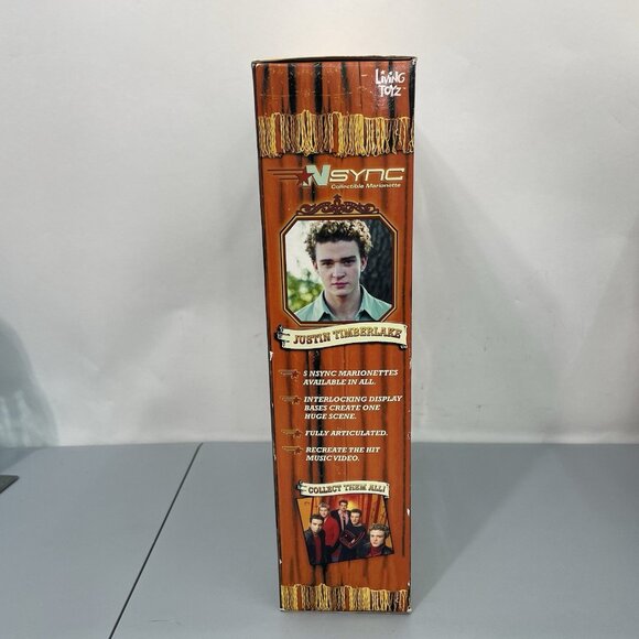NSync Justin Timberlake Collectible Marionette Doll Living Toyz 2000 Open Box - Picture 2 of 4